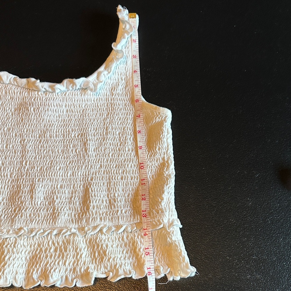 SO White Ruffled Tank Top - Picture 3 of 6